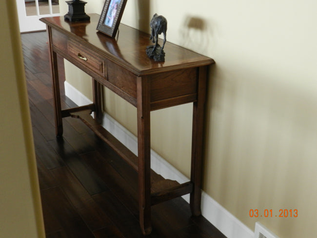 DIY Hall Table with Stain and Lacquer Finish 3