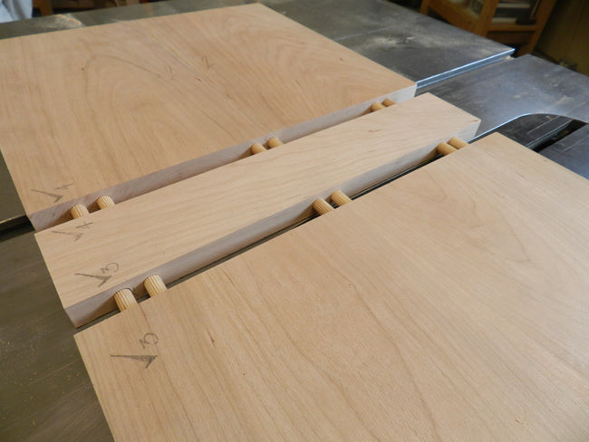 TV-stand-top-panels-inserts-multiple-dowel-joint-dry-fitted-partially-open