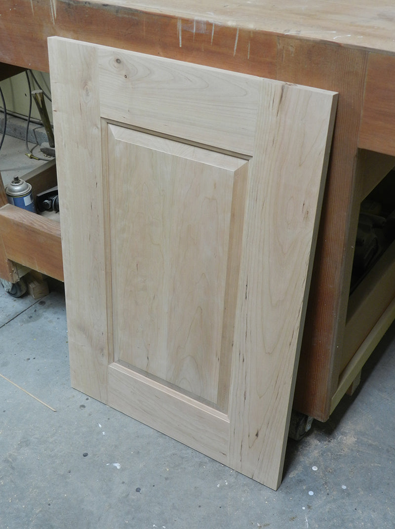Raised panel side wall made for bathroom vanity cabinet rebuild.