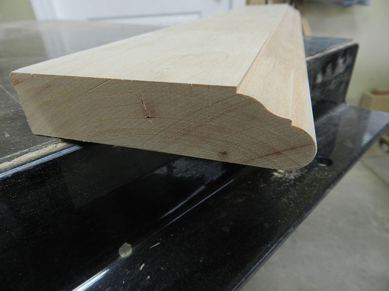 Book case top plate routed edge