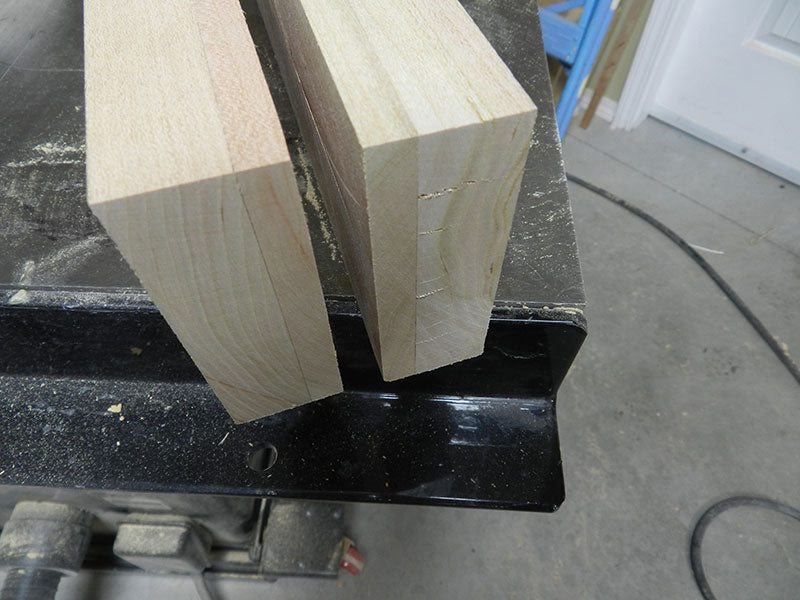 The Chippendale feet work pieces after planing and trimming