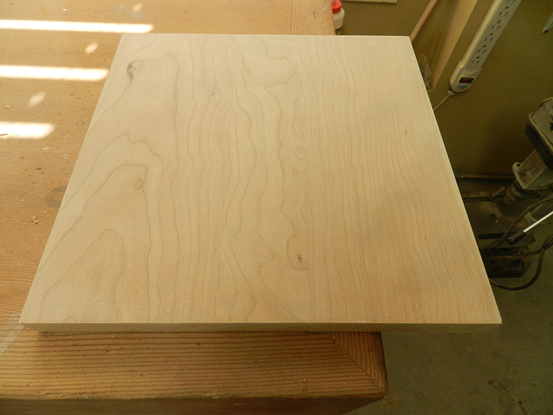The two work pieces with jointed edges for the main section of the plant stand top plate fitted together