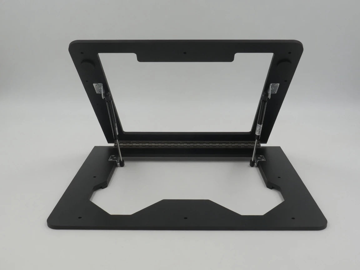 Dowelmax RTL Router Lift open, front mechanism view