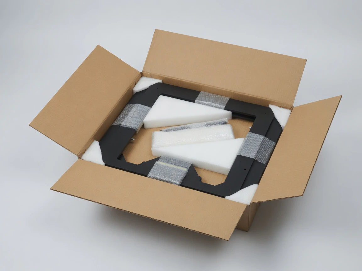 Dowelmax RTL Router Lift secured in its shipping carton